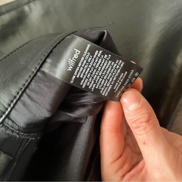 Wilfred Black “Melina” High Rise Vegan Leather Pants - Picture 7 of 13